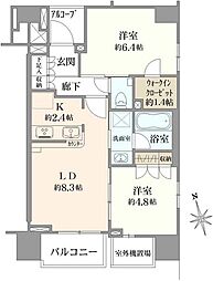 ガーラ・レジデンス本郷3丁目 2LDKの間取図画像