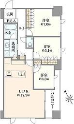 GREENPARK八丁堀 3LDKの間取図画像