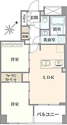 プラハ日本橋人形町サウススクエア 2LDKの間取図画像