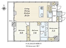 間取図画像 2LDK