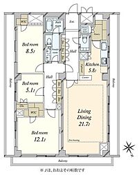 間取図画像 3LDK
