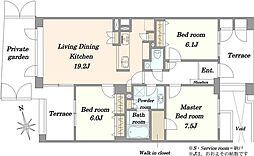 ライオンズマンション元代々木グランフォート 3LDKの間取図画像