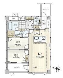 間取図画像 2LDK