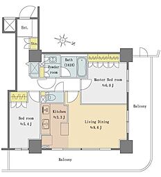 間取図画像 2LDK
