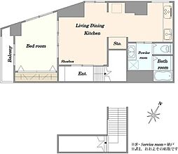 ライオンズマンション高田馬場 1LDKの間取図画像