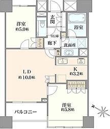 アトラスヒルズ文京白山 2LDKの間取図画像