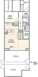 本郷パークハウスザ・プレミアフォート 1LDKの間取図画像
