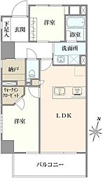 アトラス江戸川アパートメント 2SLDKの間取図画像