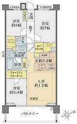 インペリアルガーデン 3LDKの間取図画像