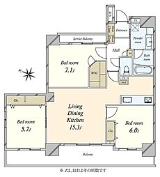 間取図画像 3LDK