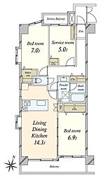 間取図画像 2SLDK