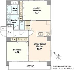 間取図画像 2LDK