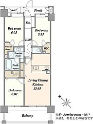 間取図画像 3LDK