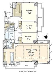 間取図画像 3LDK