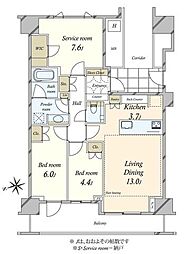 間取図画像 2SLDK