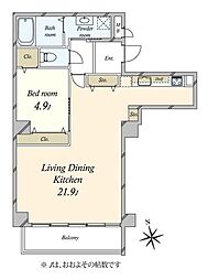 間取図画像 1LDK