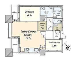 間取図画像 1SLDK