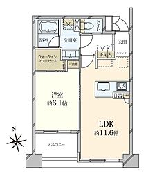 イトーピア麻布 1LDKの間取図画像