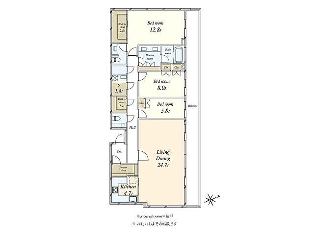 間取り パークコート麻布十番ザ・タワー 36階/-