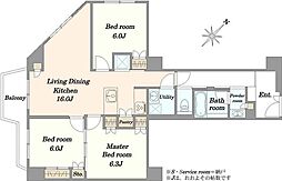 コープ野村一番町 3SLDKの間取図画像
