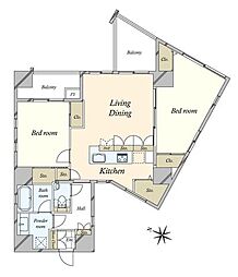 間取図画像 2LDK