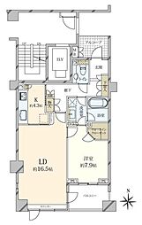 パークハウス四谷 1LDKの間取図画像