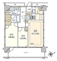 間取図画像 2LDK