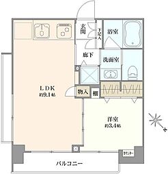 三田シャスターマンション 1LDKの間取図画像