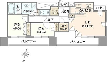 2SLDK 間取り