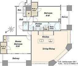 間取図画像 2SLDK