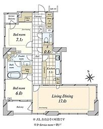 間取図画像 2SLDK