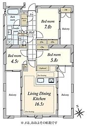 間取図画像 3LDK