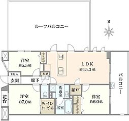 グランノア杉並上井草ノースコート 3SLDKの間取図画像