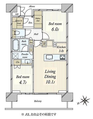 間取り ジオ四谷荒木町 5階/-