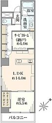 ライトコート四谷 1SLDKの間取図画像