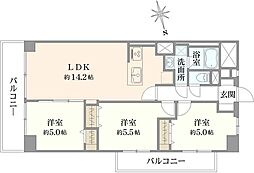 パークハイム東陽町 3LDKの間取図画像