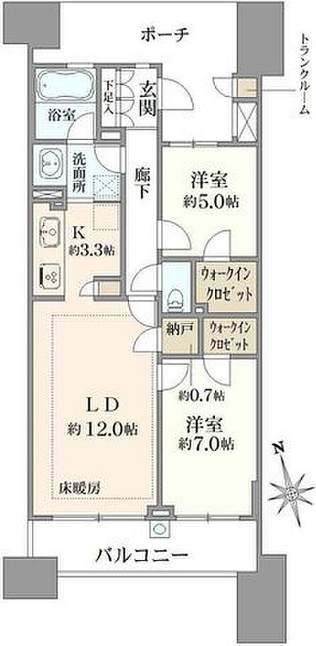 2SLDK 間取り