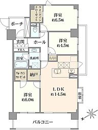 パセオTOKYOイースト 3LDKの間取図画像
