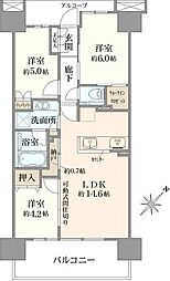 プラウドシティ方南町 3SLDKの間取図画像