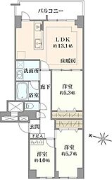 西大島ハイム 3LDKの間取図画像