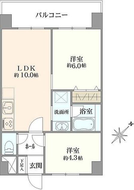 2LDK 間取り