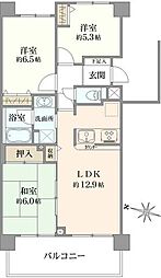 レクセルガーデン篠崎 3LDKの間取図画像