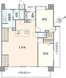 グランベルク両国 2LDKの間取図画像