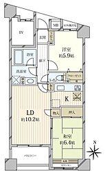 マークス亀戸 2LDKの間取図画像