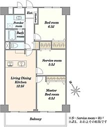 間取図画像 2SLDK