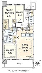 パークホームズ豊洲ザレジデンス 3LDKの間取図画像