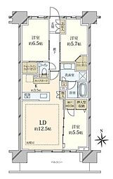 プラウドタワー清澄白河 3LDKの間取図画像