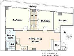 間取図画像 3LDK