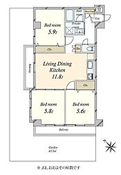 間取図画像 3LDK