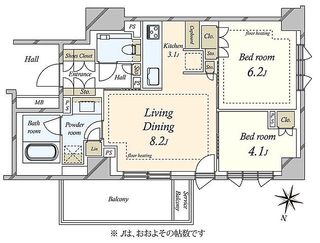 間取り Brillia自由が丘 3階/-